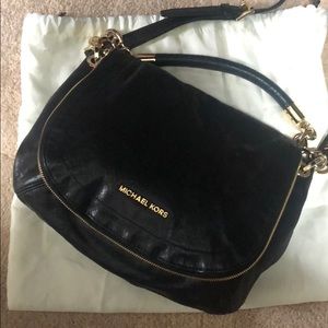 AUTH Michael Kors black leather purse